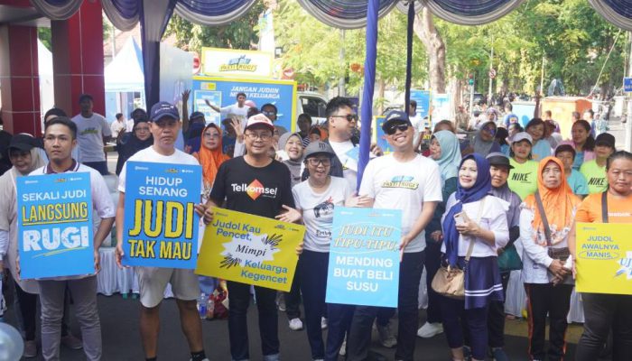 Telkomsel dan GoPay Gelar Roadshow “Judi Pasti Rugi” di Surabaya, Edukasi Bahaya Judi Online