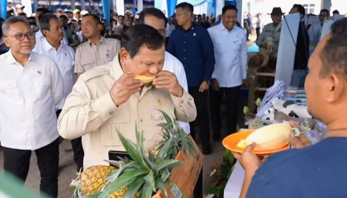 Presiden Prabowo Tinjau Panen Raya di Karawang, Cicipi Produk Pertanian Nasional