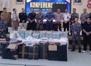 Lanal Mataram–Bea Cukai Sita 589.760 Batang Rokok Tanpa Cukai di Pelabuhan Lembar